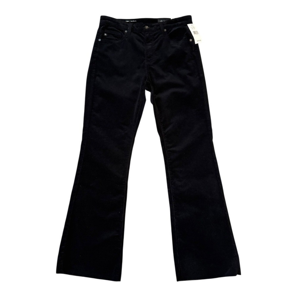 AG Jeans Farrah Boot Crop High Rise Black Corduroy Pants Size 4 (26) NWT